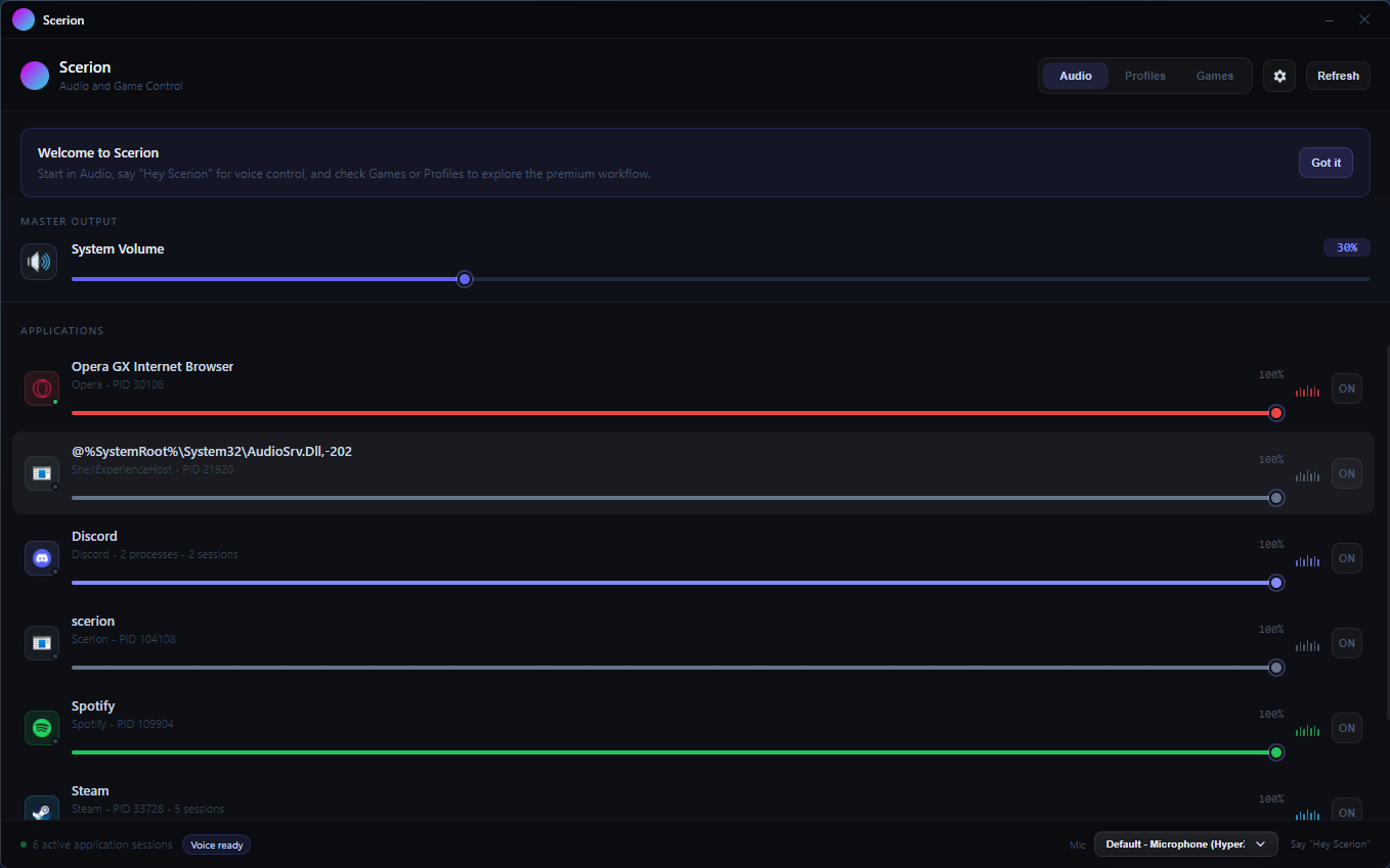 Scerion app screenshot